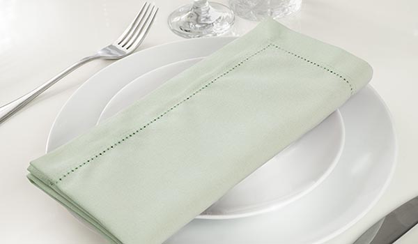 Hemstitch Linen Range Table Dressing